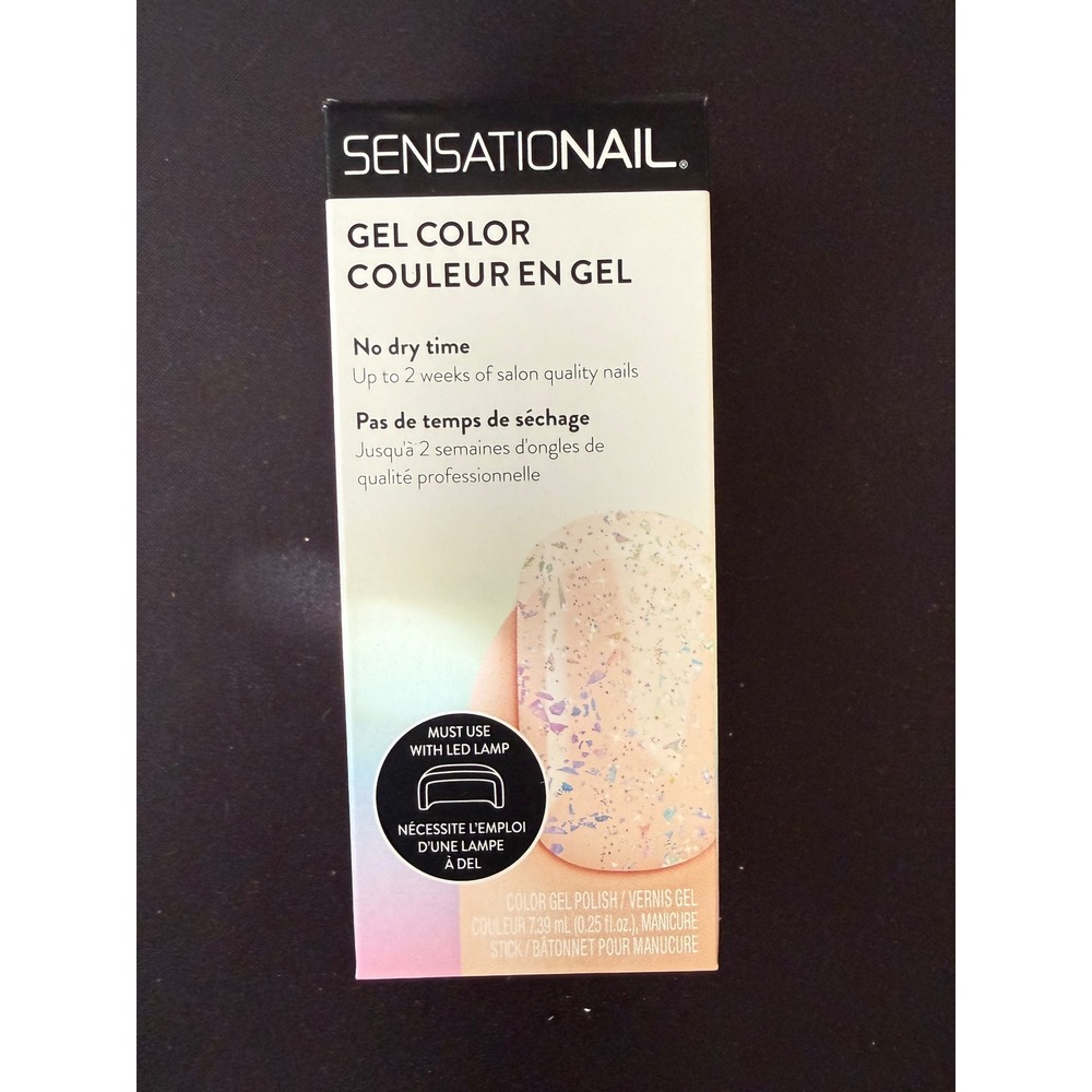 SensatioNail Gel Color Polish Shattered Glass 72064 Iridescent Flake 0.25oz